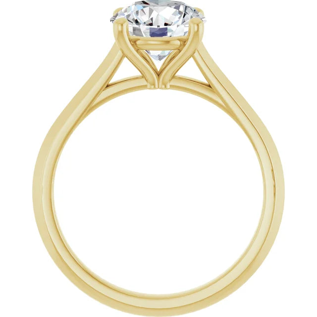 2 CT Round Solitaire Diamond Engagement Ring showing under gallery
