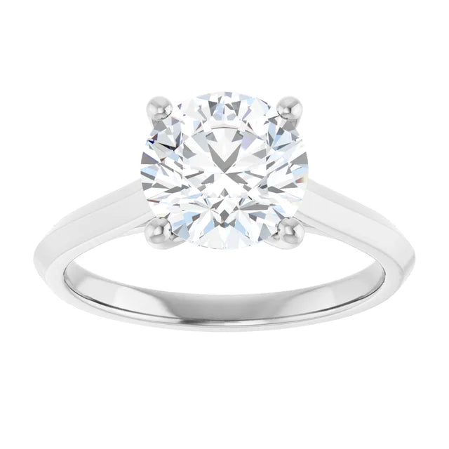 2 CT Round Solitaire Diamond Engagement Ring on White Gold