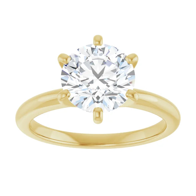 2 CT 6-Prong Diamond Solitaire engagement Ring