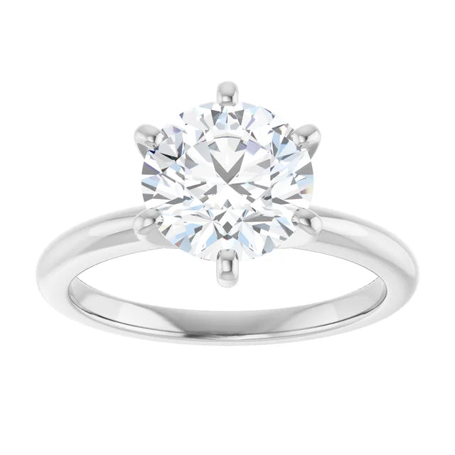 2 CT 6-Prong Diamond Solitaire engagement Ring on white gold