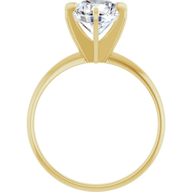 2 CT 6 Prong Round Solitaire Diamond Engagement Ring showing under gallery