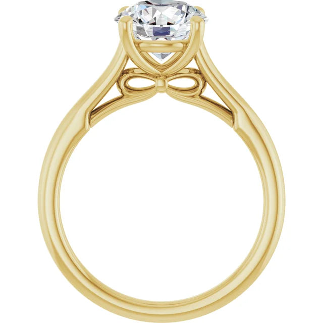 2 CT infinity Solitaire Diamond engagement Ring showing under gallery