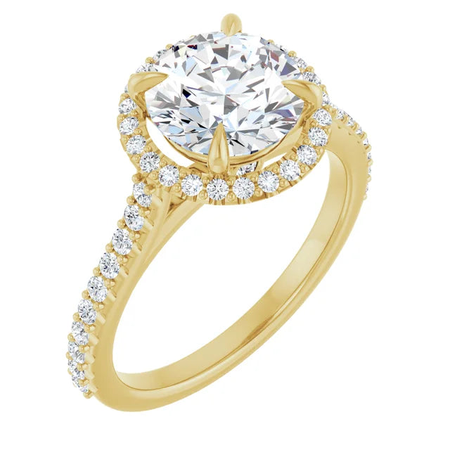 Charming Halo Charm Round Solitaire (1 1/4 CTW)