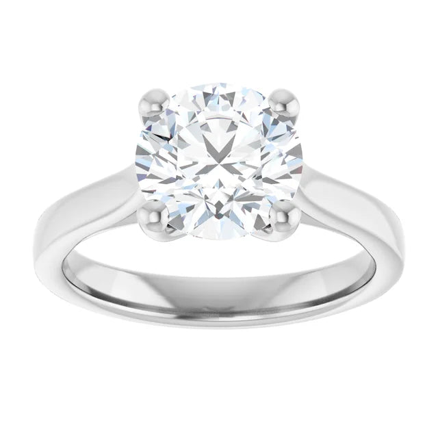 2 CT Round Solitaire Diamond Engagement Ring in white Gold