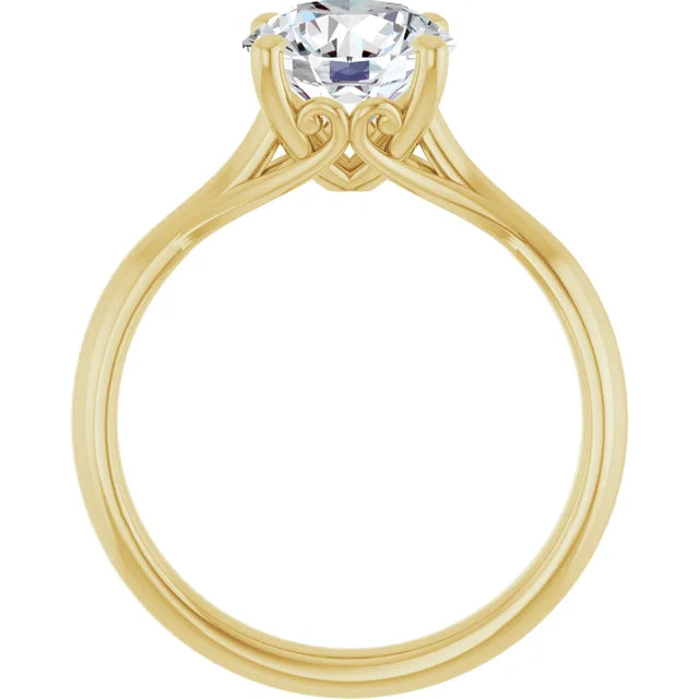 2 CT Round Solitaire Diamond Engagement Ring showing under gallery