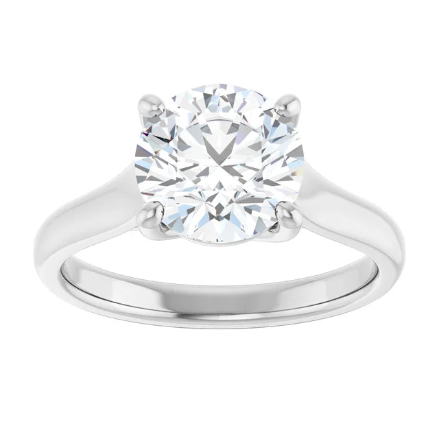 2 CT round solitaire Diamond Engagement Ring on Platinum