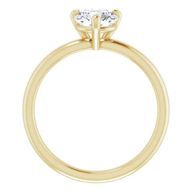 3-Prong Classic 1 CT Round Lab Grown Diamond Solitaire Engagement Ring on yellow gold showing under gallery