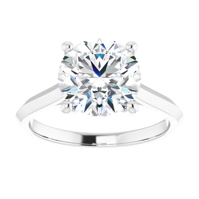 3 CT Round Solitaire Diamond Engagement Ring on White Gold