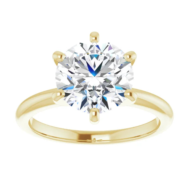 3 CT 6-Prong Diamond Solitaire engagement Ring