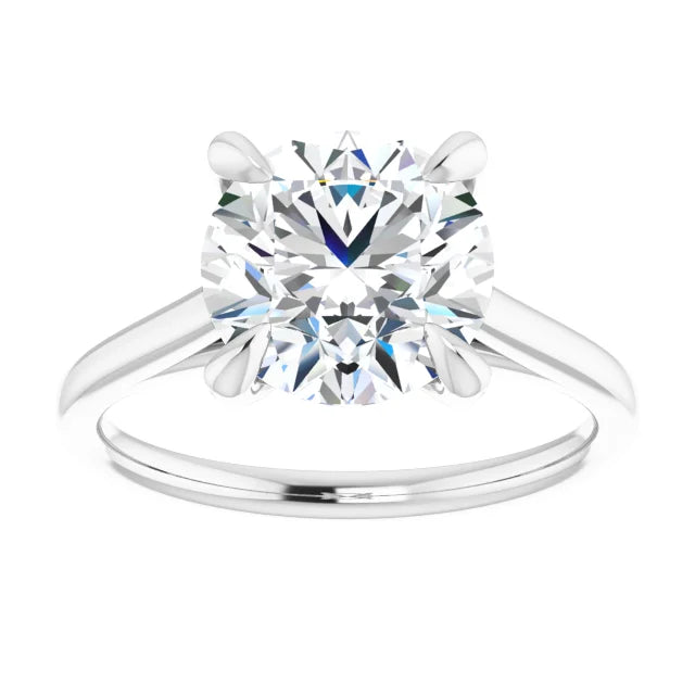3 CT Round solitaire Diamond engagement Ring on Platinum