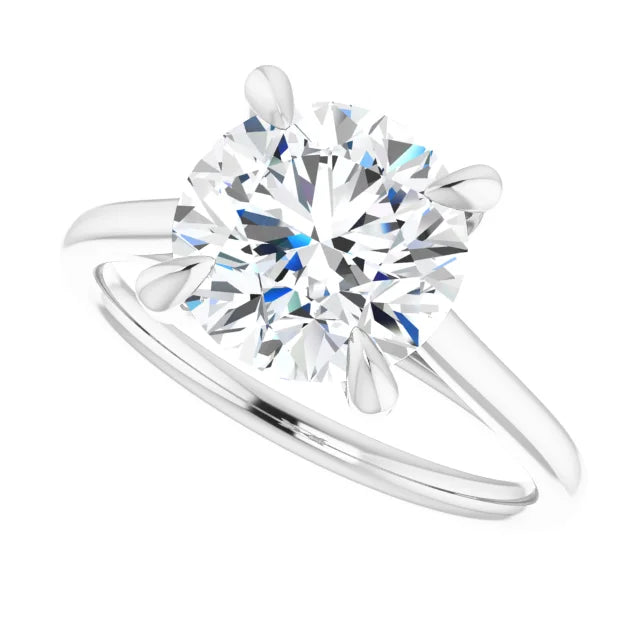 3 CT Round solitaire Diamond engagement Ring on white gold