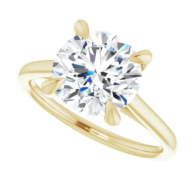 3 CT Round solitaire Diamond engagement Ring
