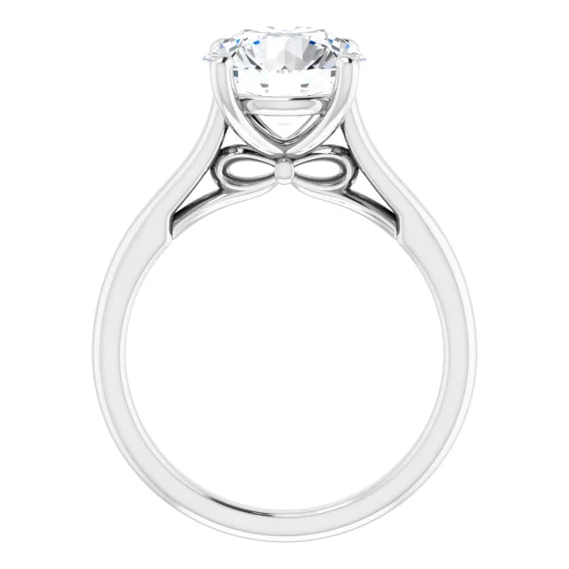 3 CT infinity Solitaire Diamond engagement Ring in Platinum showing under gallery