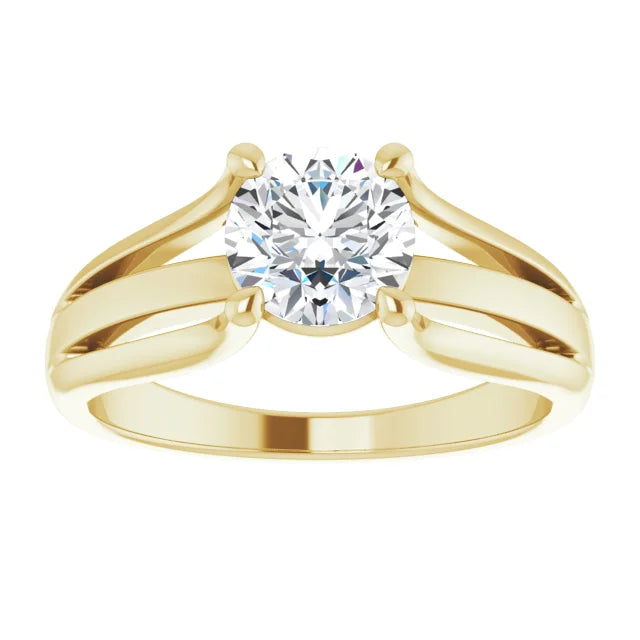 1 CT Round Solitaire lab Grown Diamond Engagement Ring