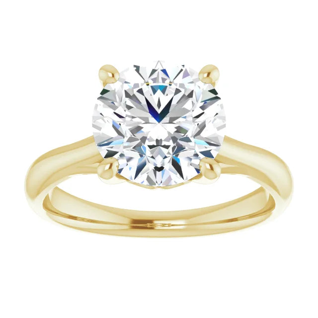 3 CT Round Solitaire Diamond Engagement Ring