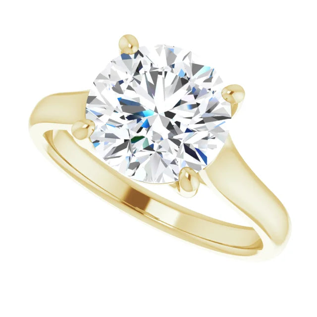 3 CT round solitaire Diamond Engagement Ring
