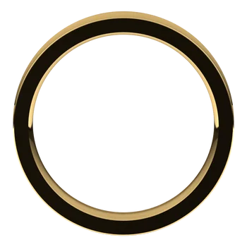 Concave wedding Band for women yellow gold 14K