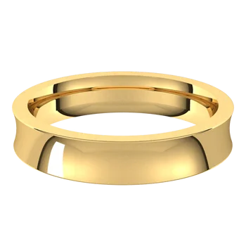 Concave wedding Band for women