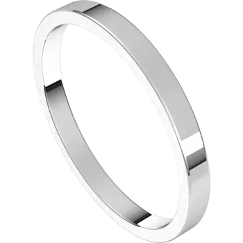 Classic Flat Wedding Band Platinum