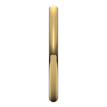 Full Round wedding band for women yellow gold showing shank