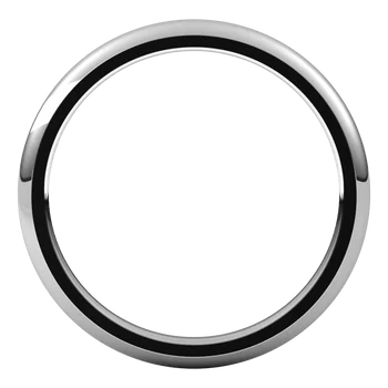 Half Round Comfort Fit Classic Wedding Band platinum