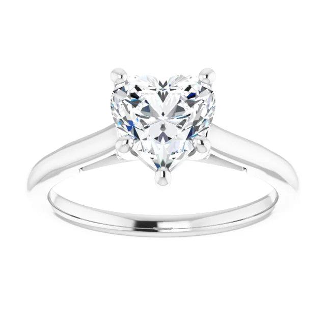 1 CT Heart Diamond solitaire Engagement Ring For women white gold