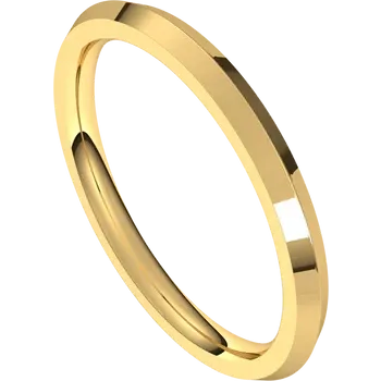 Classic Comfort Fit Knife Band 14K Yellow gold sideway picture