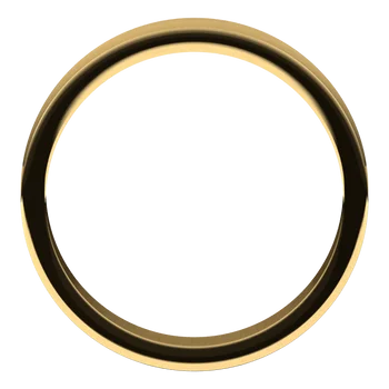 Lightweight Standard Fit Concave wedding Band for Women yellow gold standing