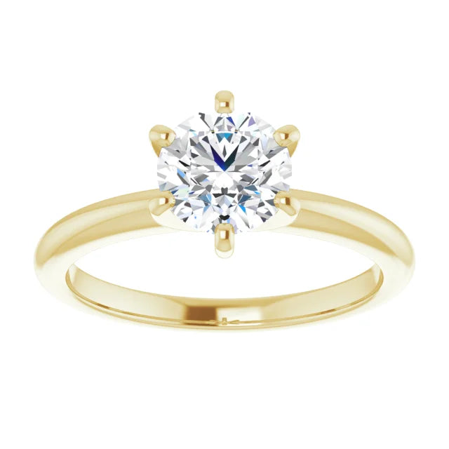 1 CT 6-Prong Diamond Solitaire engagement Ring