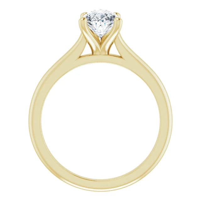 1 CT Pear Diamond Solitaire engagement Ring for women yellow gold showing under gallery