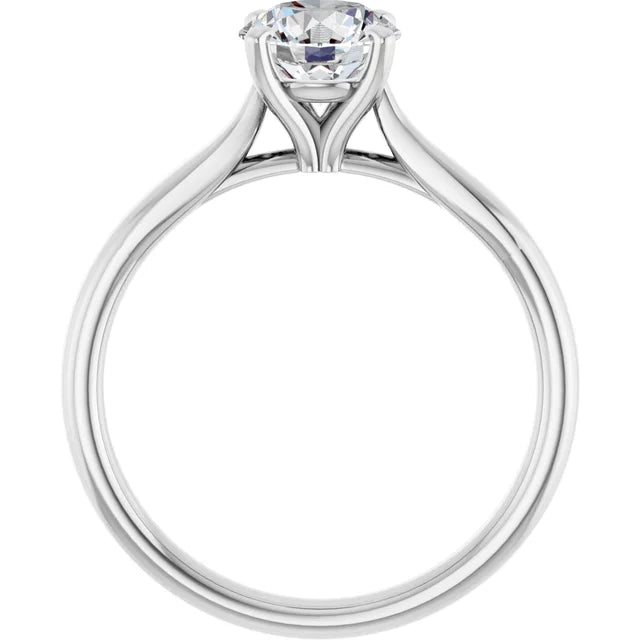 1 CTW lab grown round diamond engagement ring
