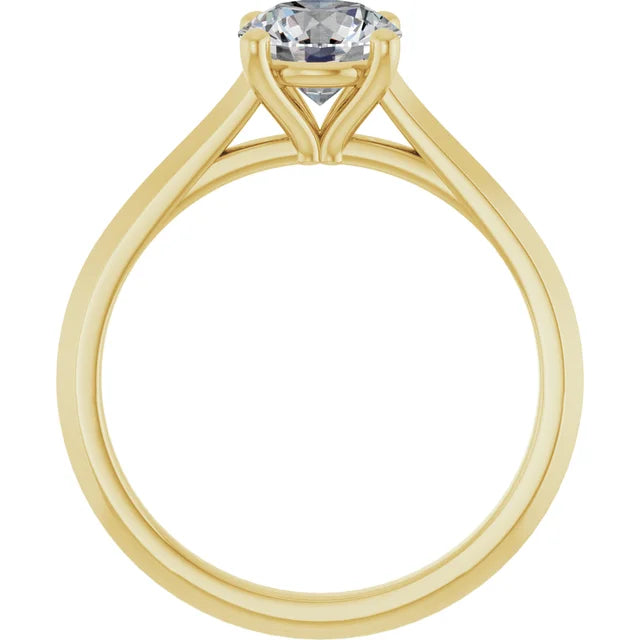 1 CT Round Solitaire Diamond Engagement Ring showing under gallery