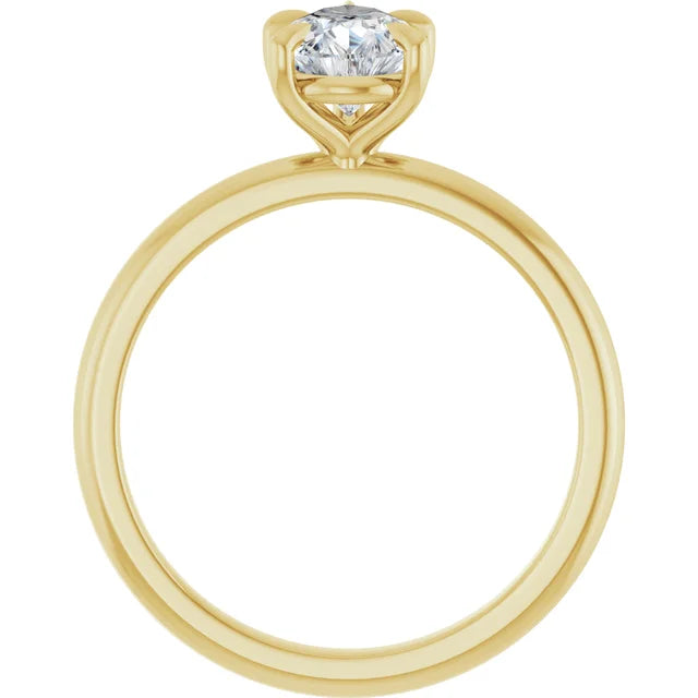 1 CT Pear Shape Solitaire Diamond Engagement Ring showing under gallery