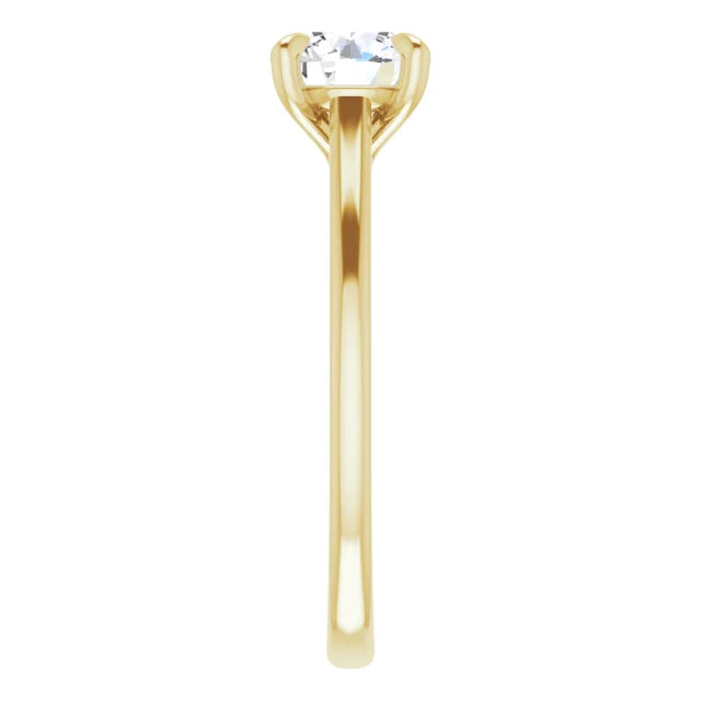 1 CT Diamond solitaire Engagement Ring For Women on yellow gold picture from the side