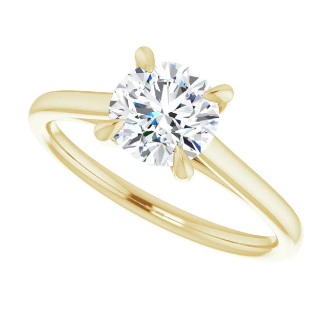 1 CT Diamond solitaire Engagement Ring For Women sideway Picture showing diamond