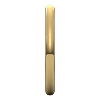 StComfort Fit European wedding Band for women yellow gold showing shank