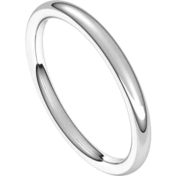 StComfort Fit European wedding Band for women on white gold sideway picture