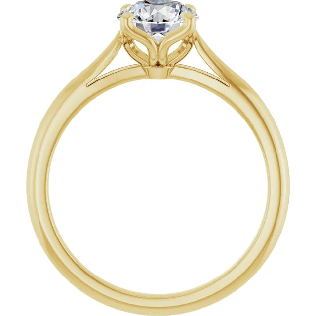 1 CTW Lab Grown Diamond Engagement Ring 14K Yellow Gold showing under gallery
