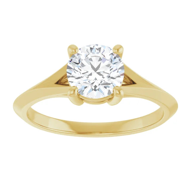 1 CT Round lab Created Diamond engagement ring