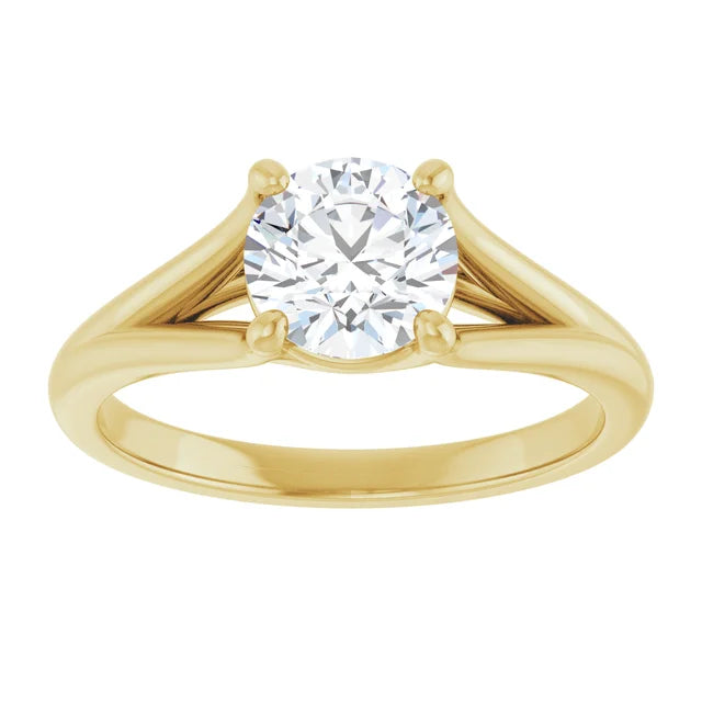 1 CT Split Shank Solitaire Diamond engagement Ring