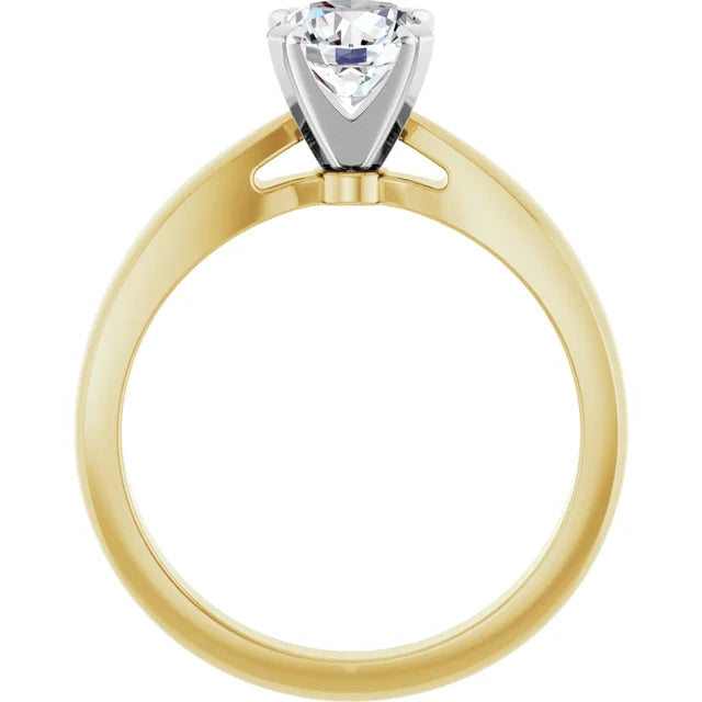 1 CT Yellow & white gold diamond engagement Ring for women showing under gallery 