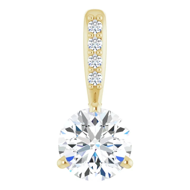 1/10 CTW Natural Diamond Accented Pendant