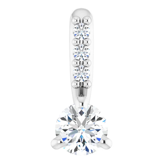 1/10 CTW Natural Diamond Accented Pendant on White gold