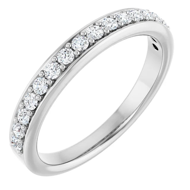 1/3 CTW Diamond wedding band for women Platinum 