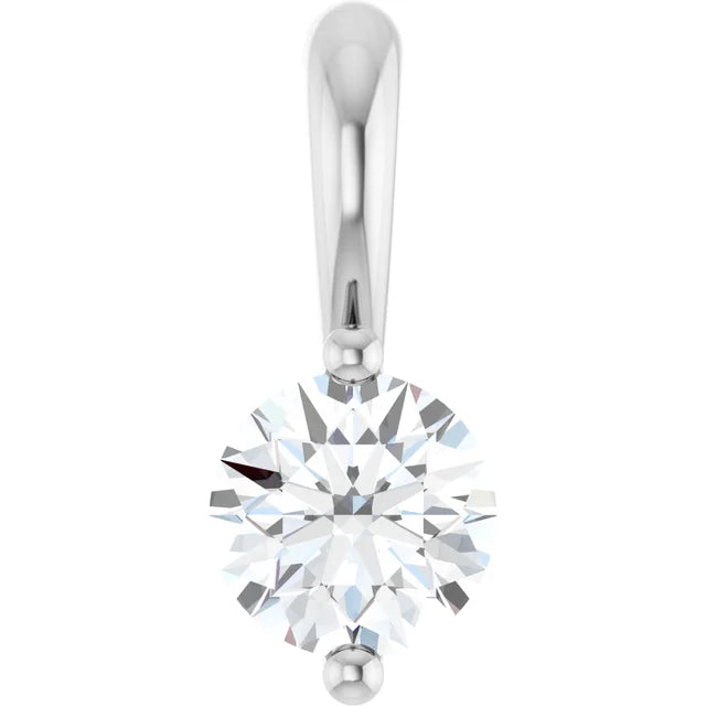 1/4 CT Lab-Grown Diamond Solitaire Pendant on White gold