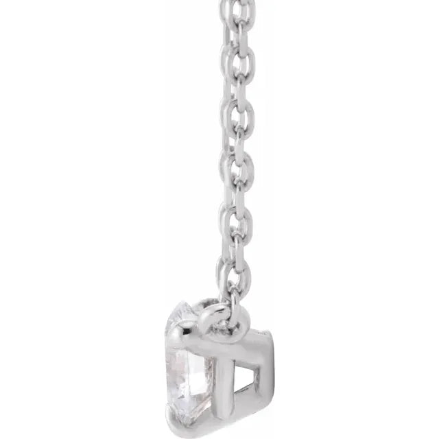 1/5 CTW Natural Diamond Solitaire Necklace on white gold 