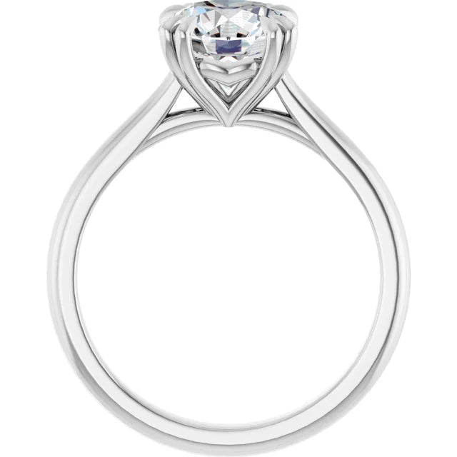 2 CTW 8 Prongs Lab Grown Diamond engagement Ring On White Gold