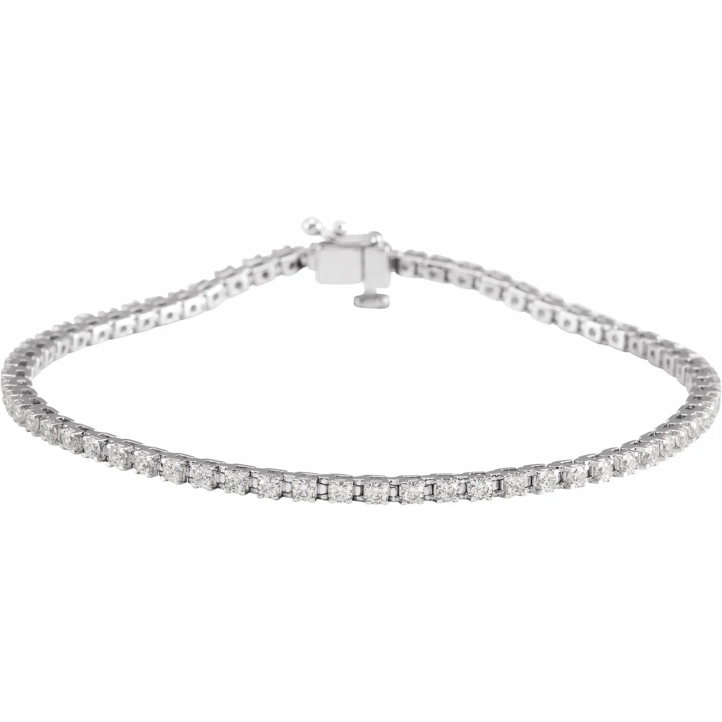 2 CTW Lab Grown Diamond Tennis Bracelet White Gold