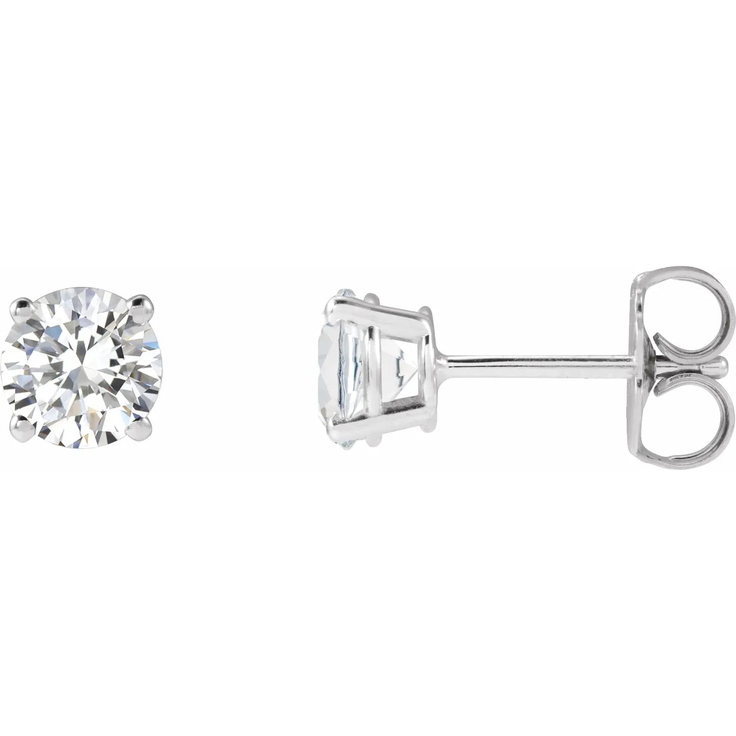 2 CTW Diamond Stud Earrings White Gold