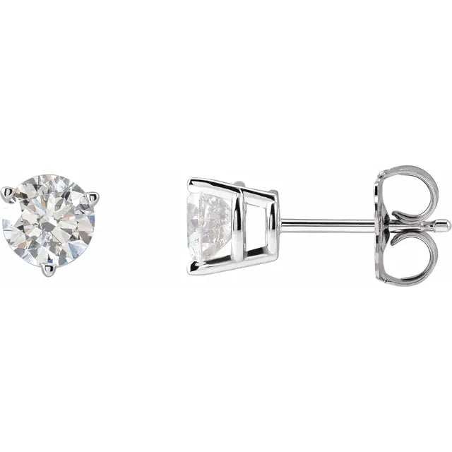 Lab Grown Diamond Studs White Gold